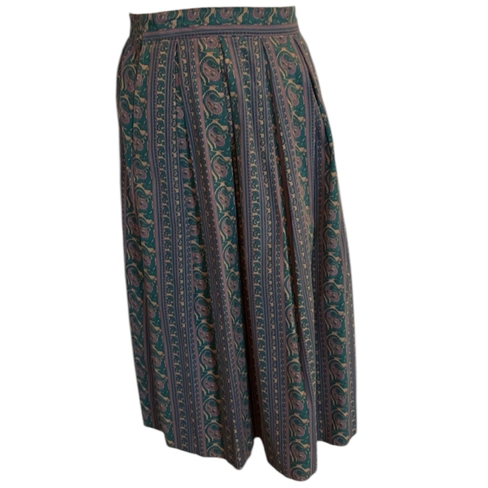 Vintage Russ skirt paisley corduroy midi size 6